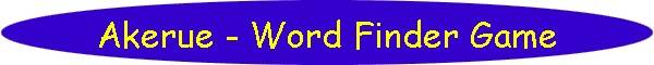 Akerue - Word Finder Game